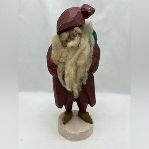 Paige (P.) Koosed Wood Carving Signed 1983; Santa Claus Sack Of Toys 11”